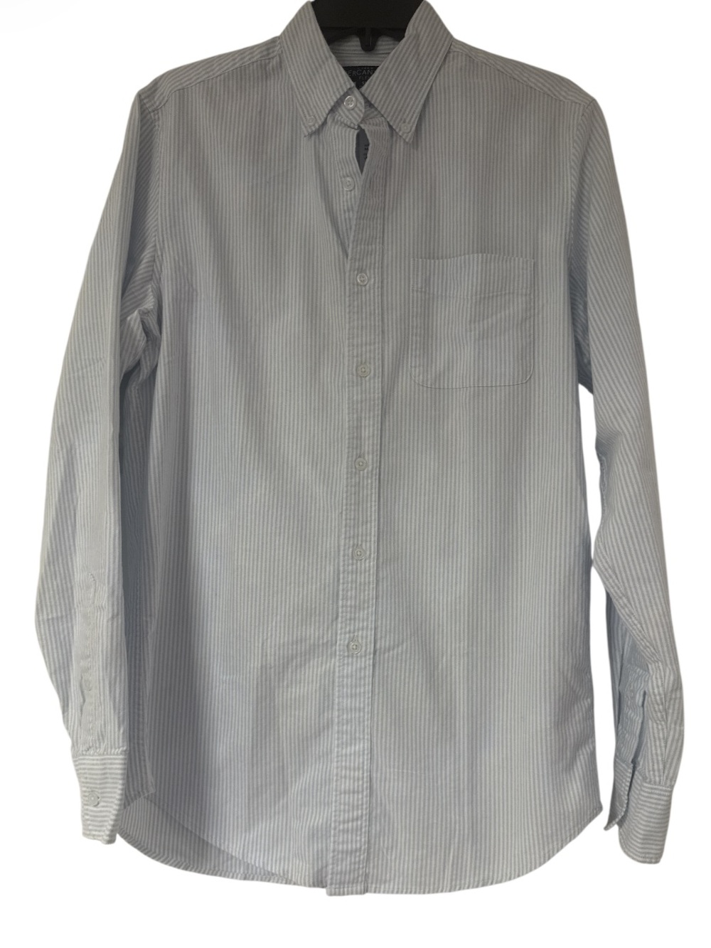 J. Crew Light Blue White Pinstripe Button-Down Shirt Men’s - Size ST Sm Tall